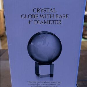 NIB - Crystal Globe with Base